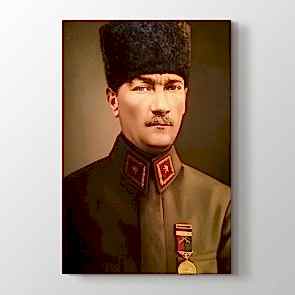 Atatürk Askeri Üniformalı Tablosu | Atatürk Tabloları - aegeanagarum.shop