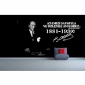 Atatürk'ü Anıyoruz 3 Boyutlu Resimli Duvar Kağıdı
