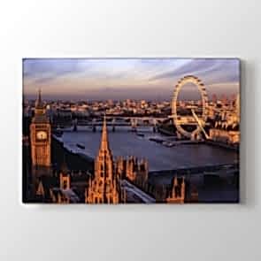 Londra'da Yaşamak - Şehir Duvar Dekoru Kanvas Tablo