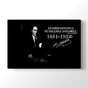 Atatürk'ü anıyoruz Tablosu | Ev Dekorasyon Tablo