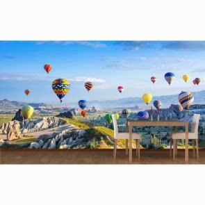 Kapadokya Balonları 3 Boyutlu Duvar Kağıdı