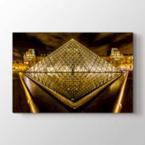 Paris Louvre Piramidi - Şehir Duvar Dekoru Kanvas Tablo