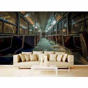 Metro Vagonu 3 Boyutlu Duvar Kağıdı