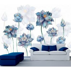 Salon Çiçekleri - 3D Salon Duvar Kağıdı Uygulama