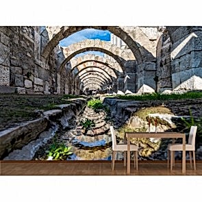 İzmir Agora Harabeleri 3 Boyutlu Duvar Kağıdı