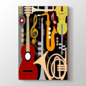 Sanatsal Müzik Teması Tablosu | Müzik Çizim Tabloları - aegeanagarum.shop