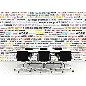 Renkli Ofis Terimleri - Ofis Duvar Kağıdı Uygulama