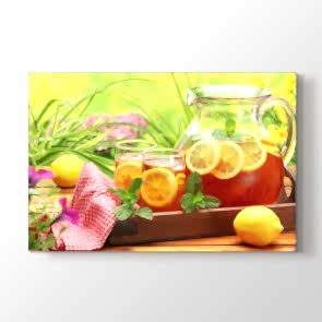 Limonlu Çay - Mutfak Kanvas Tablo Modeli