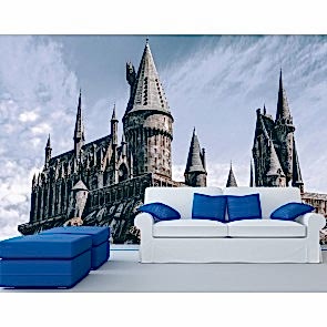 Harry Potter Hogwarts Büyü Kalesi - 3D Duvar Kağıdı Uygulama Örneği