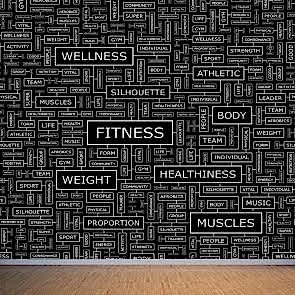 Fitness Terimleri 3D Duvar Kağıdı Modeli