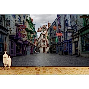 Diagon Alley Sokağı - 3D Duvar Kağıdı Uygulama Örneği