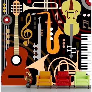 Müzik Teması Müzik Temalı Duvar Kağıdı Modeli