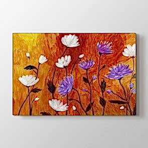 Flowers - Yağlı Boya Dekoratif Duvar Tablosu