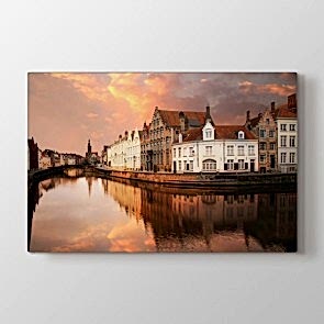 In Bruges - Şehir Kanvas Tablosu