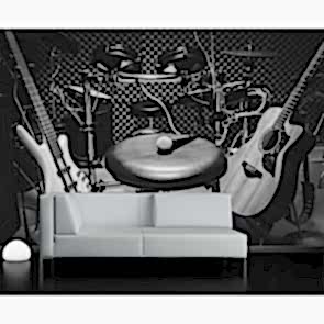 Performans Stüdyosu Müzik Duvar Kağıdı Modeli