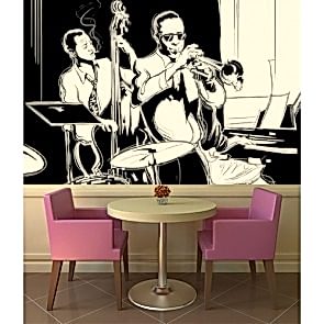 Jazz Dönemi Müzik Duvar Kağıdı Modeli