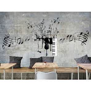 Müzik Olmadan Olmaz - Müzik Temalı ve Müzik Odası Duvar Kağıdı Uygulama
