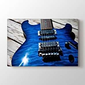 Mavi Gitar Tablosu Kanvas Tablo Modeli