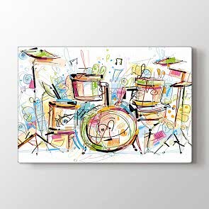 Renkli Davul Tablosu | Müzik ve Enstrüman Tabloları - aegeanagarum.shop