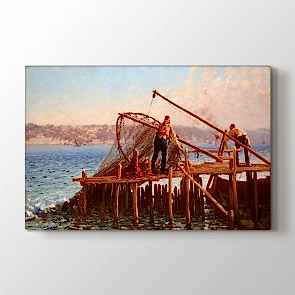 Osmanlı Dönemi Balıkçılık Tablosu - Kanvas Baskı Fiyatları