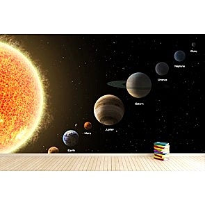 Galaksi Sistemi Dizilişi Üç Boyutlu Duvar Kağıdı