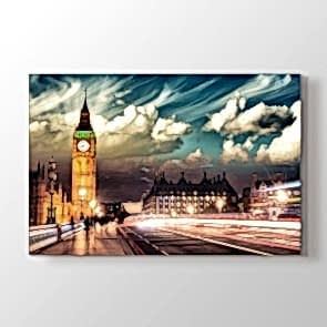 Londra'lı Bulutlar - Şehir Kanvas Tablo Modeli