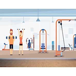 Spor ve Jimnastik Merkezi 3D Duvar Kağıdı Modeli