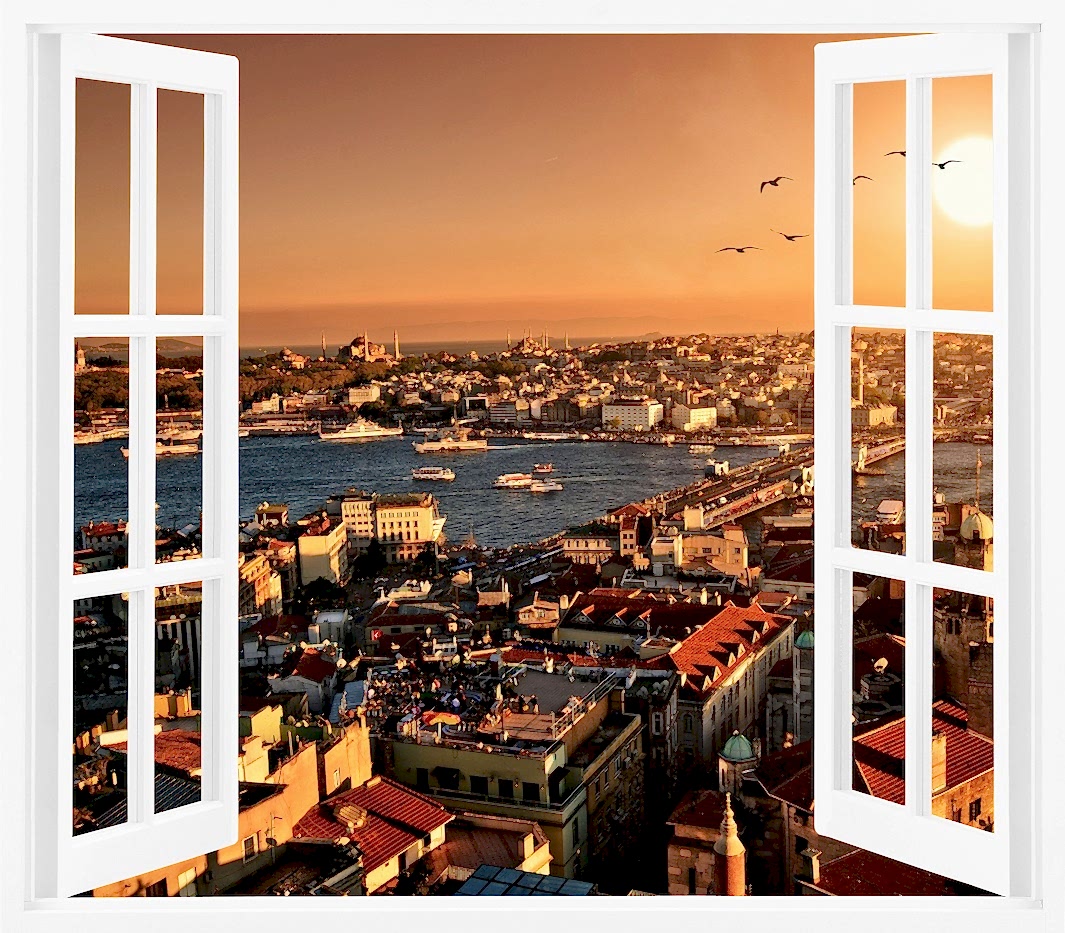 Pencereden İstanbul Manzarası Duvar Kağıdı